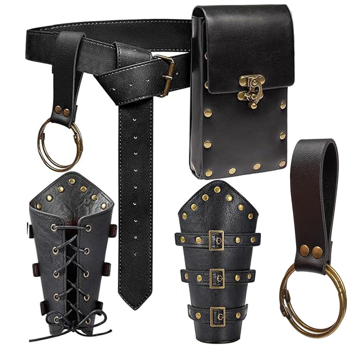 Medieval Renaissance Utility Belt & Pouch Accessories