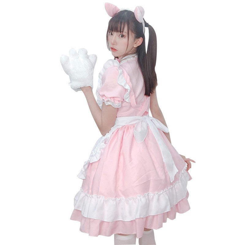 Girl Cat Princess Dress Cosplay Costume: Lolita Soft Girl Anime Cute Maid Outfit