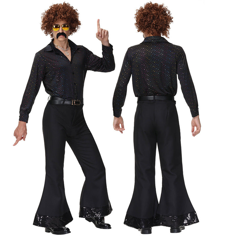 Adult 60s 70s Disco Costume 1960s Fancy Dress Retro 1970s Hippie Outfit