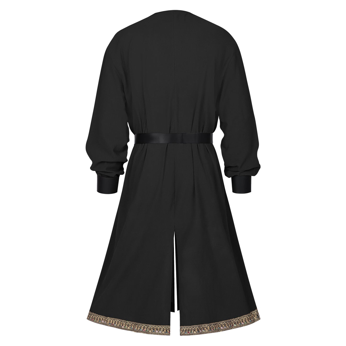 Men’s Medieval Viking Tunic Renaissance Costume Robe with Belt LARP Cosplay Outfit