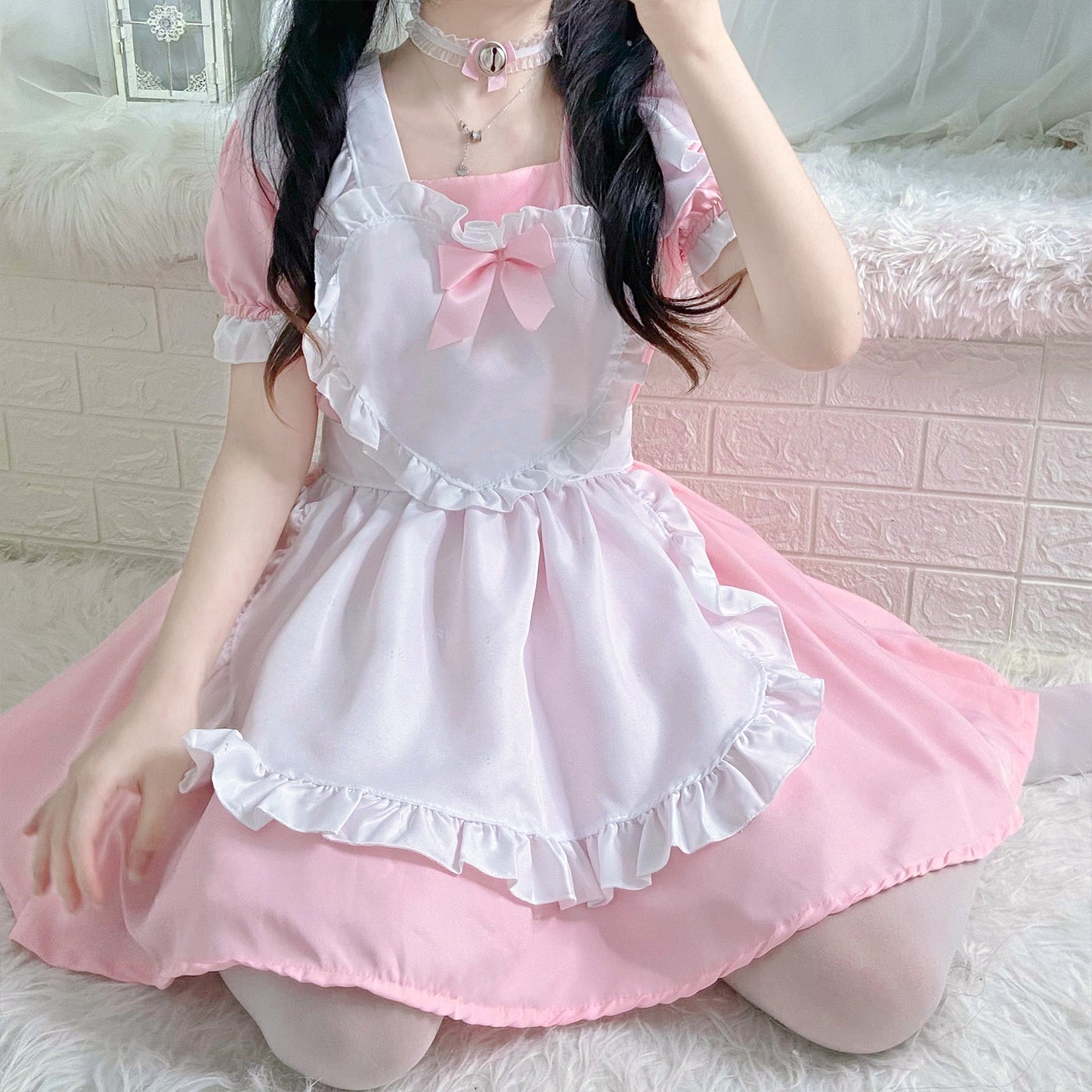 Kawaii Japanese Cospaly Sweet Lolita Dress Cute Anime Maid Costume