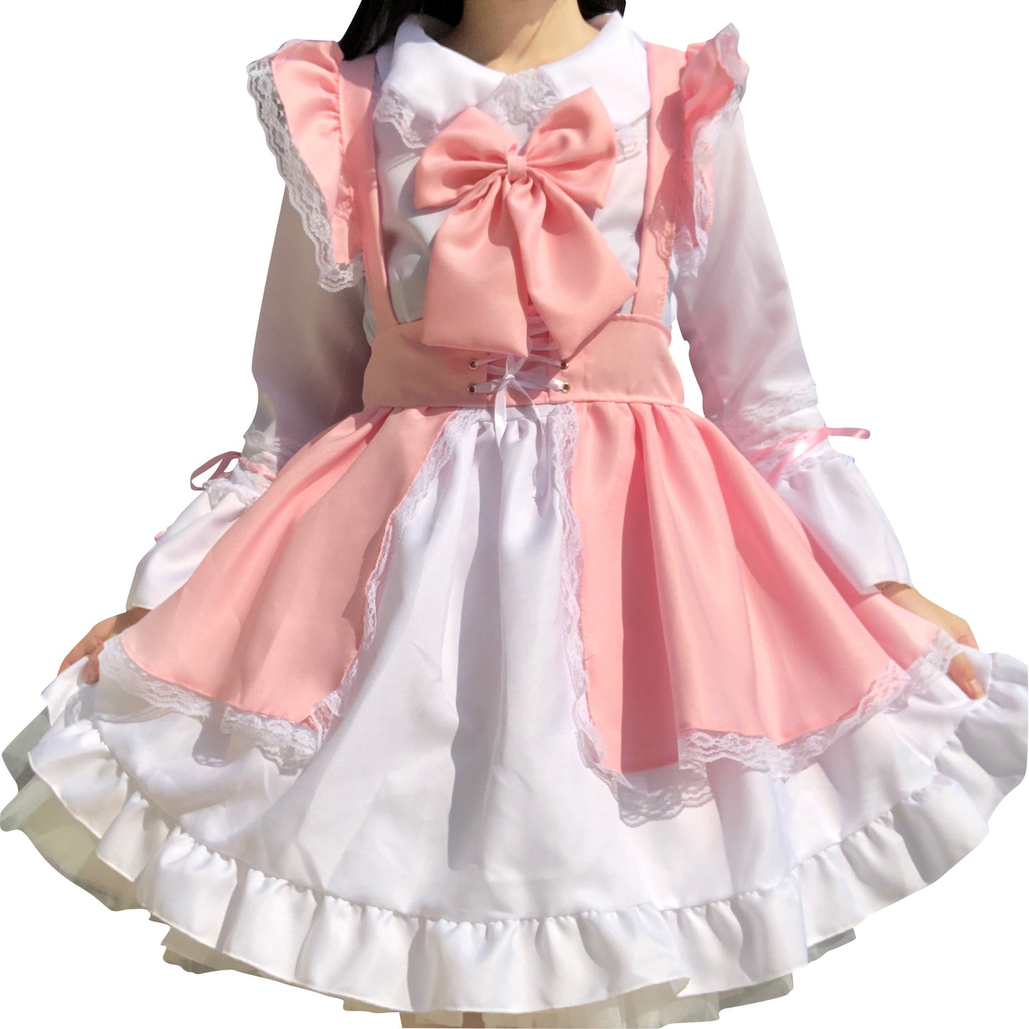 Japanese Style Crossdressing Lolita Distinguished Dress - Women's Long Sleeve Short Skirt Western-style Cosplay Maid Costume