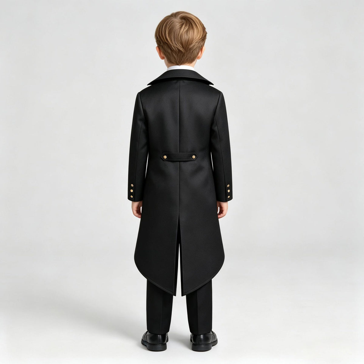 Boys Victorian Tailcoat Costume with Waistcoat Look & Bow Tie