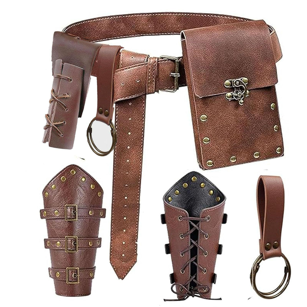 Medieval Renaissance Utility Belt & Pouch Accessories