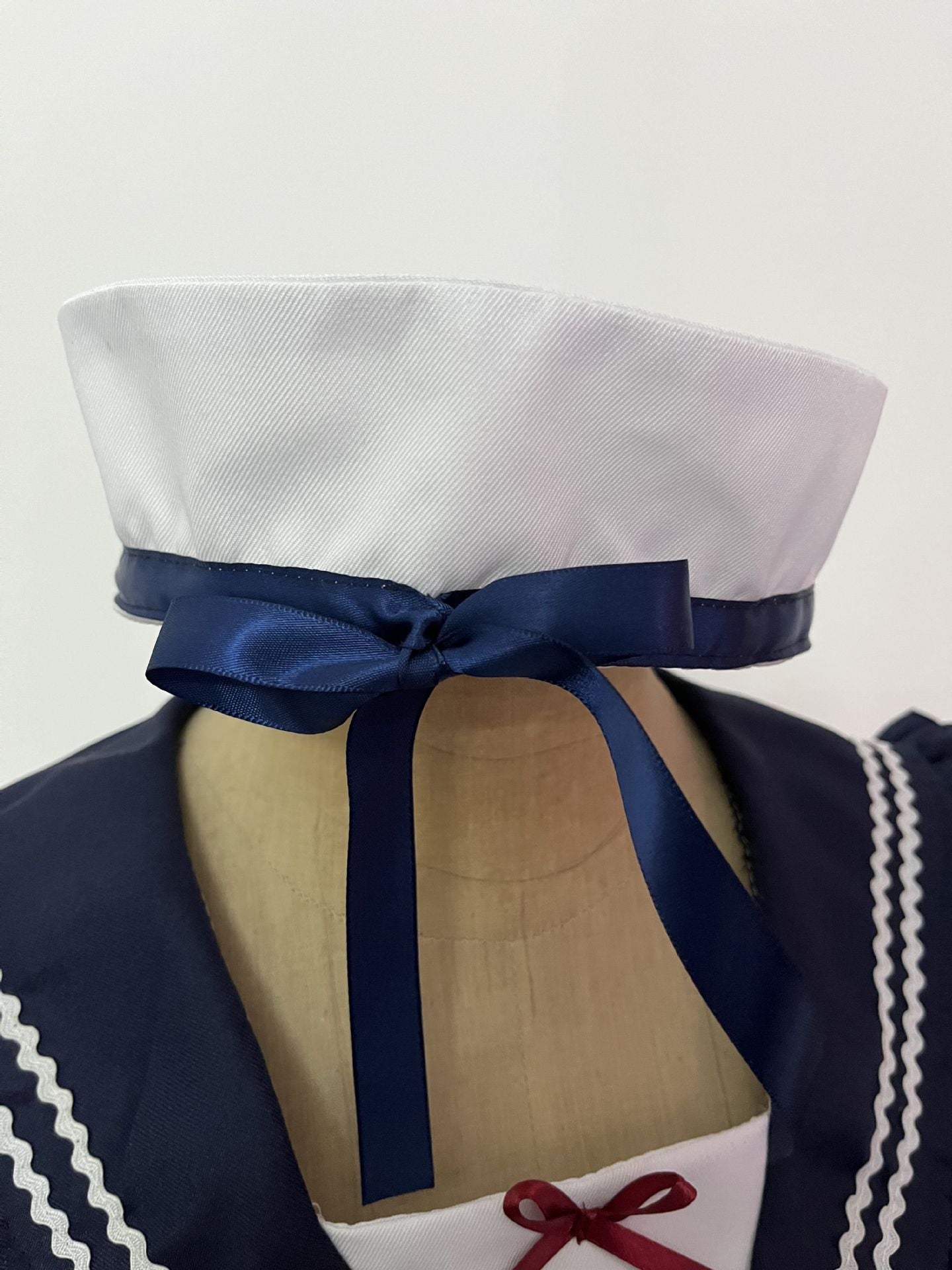 Japanese Little Navy Dress, Lolita Maid Dress JK Pleated Bow Cute Lolita Dress