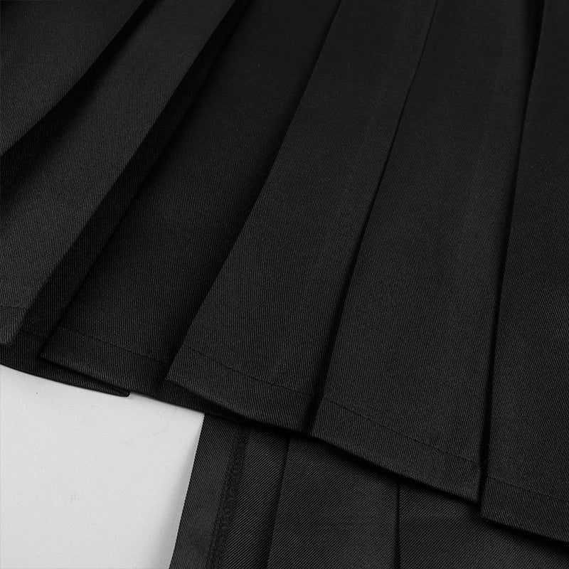 Dark Punk Rock Black Skirt Pants Unisex Gothic Streetwear Wide Leg Bottoms
