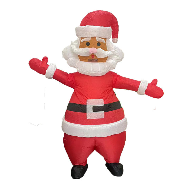 Funny Cartoon Clothing Xmas Popup Carton , Santa Claus Carrying, Claus Inflatable for Adult kid