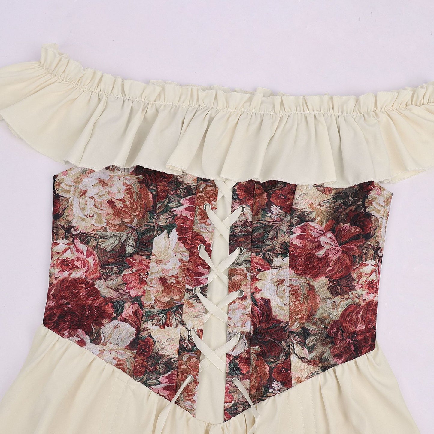 Women's Renaissance Floral Corset Dress – Ren Faire Costume