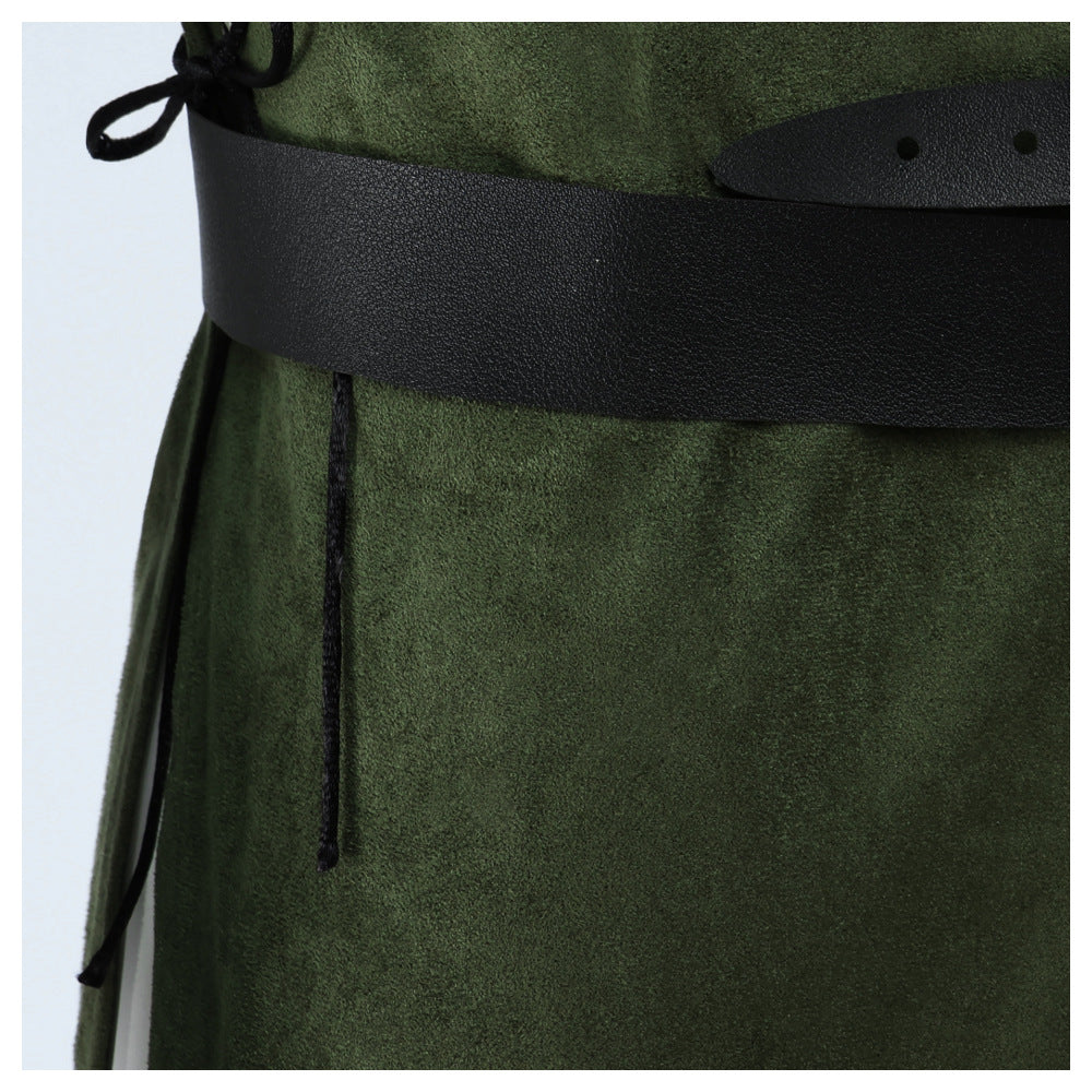 Men's Medieval Faux Suede Longline Vest – Elf Ranger LARP Costume