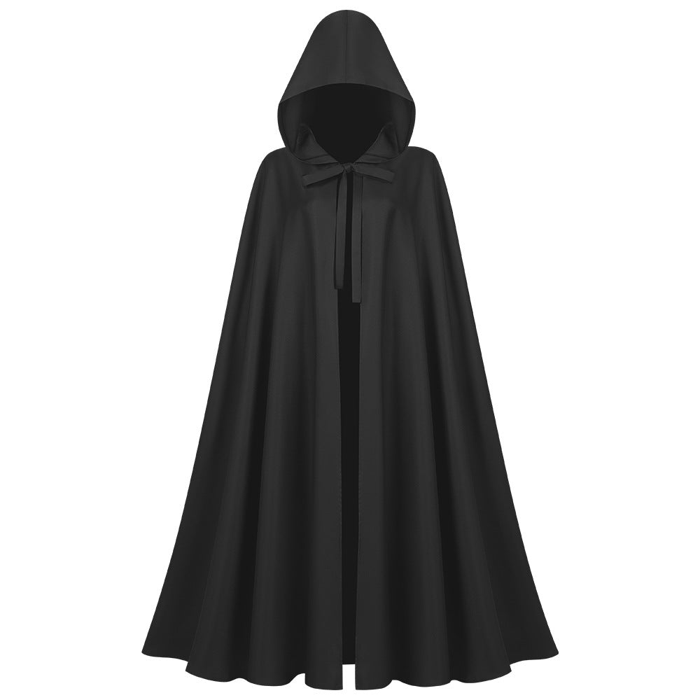 Medieval Hooded Cloak Robe Wizard Monk Cape Halloween Renaissance Cosplay Costume