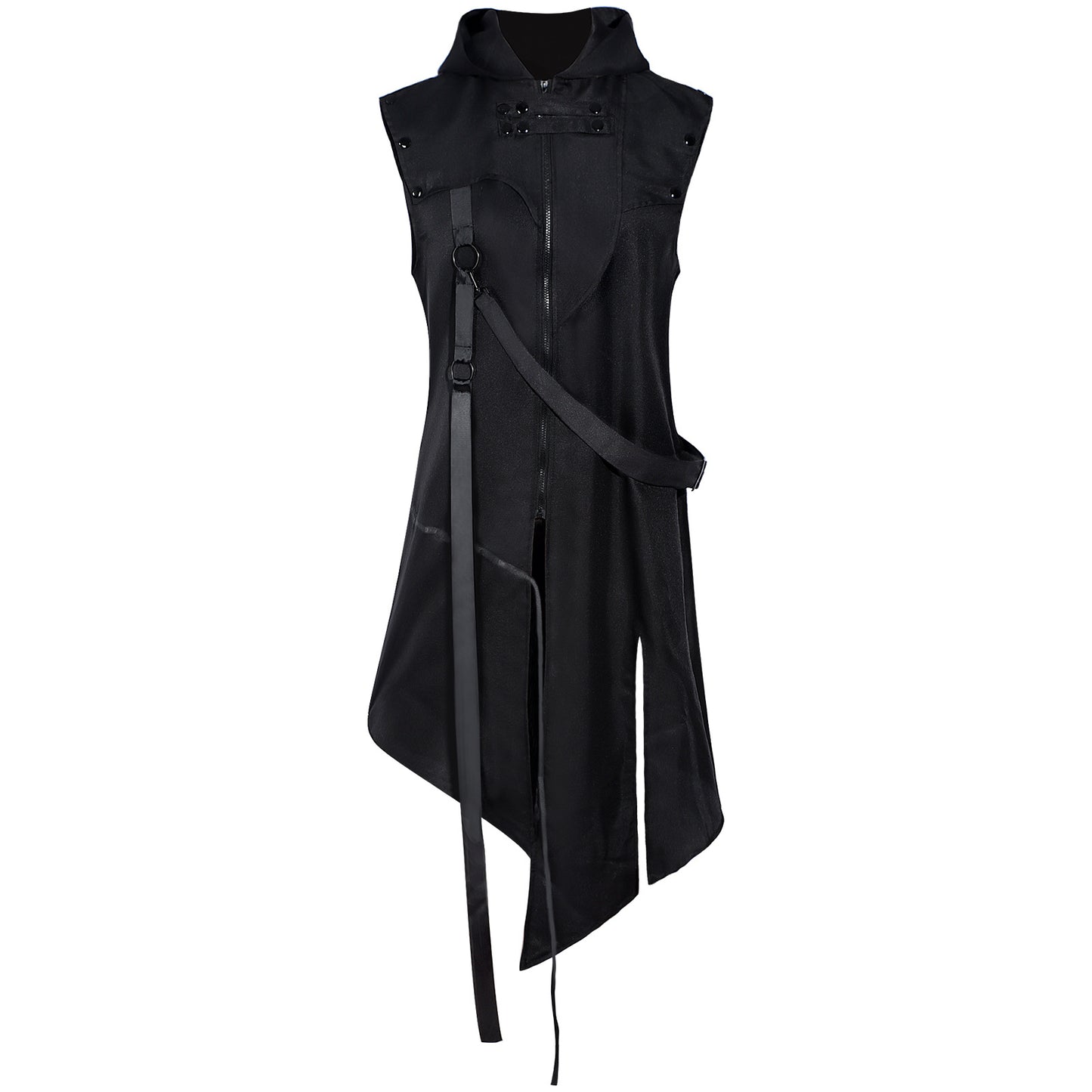 Men’s Gothic Hooded Sleeveless Coat – Punk/Steampunk Vest | S–3XL