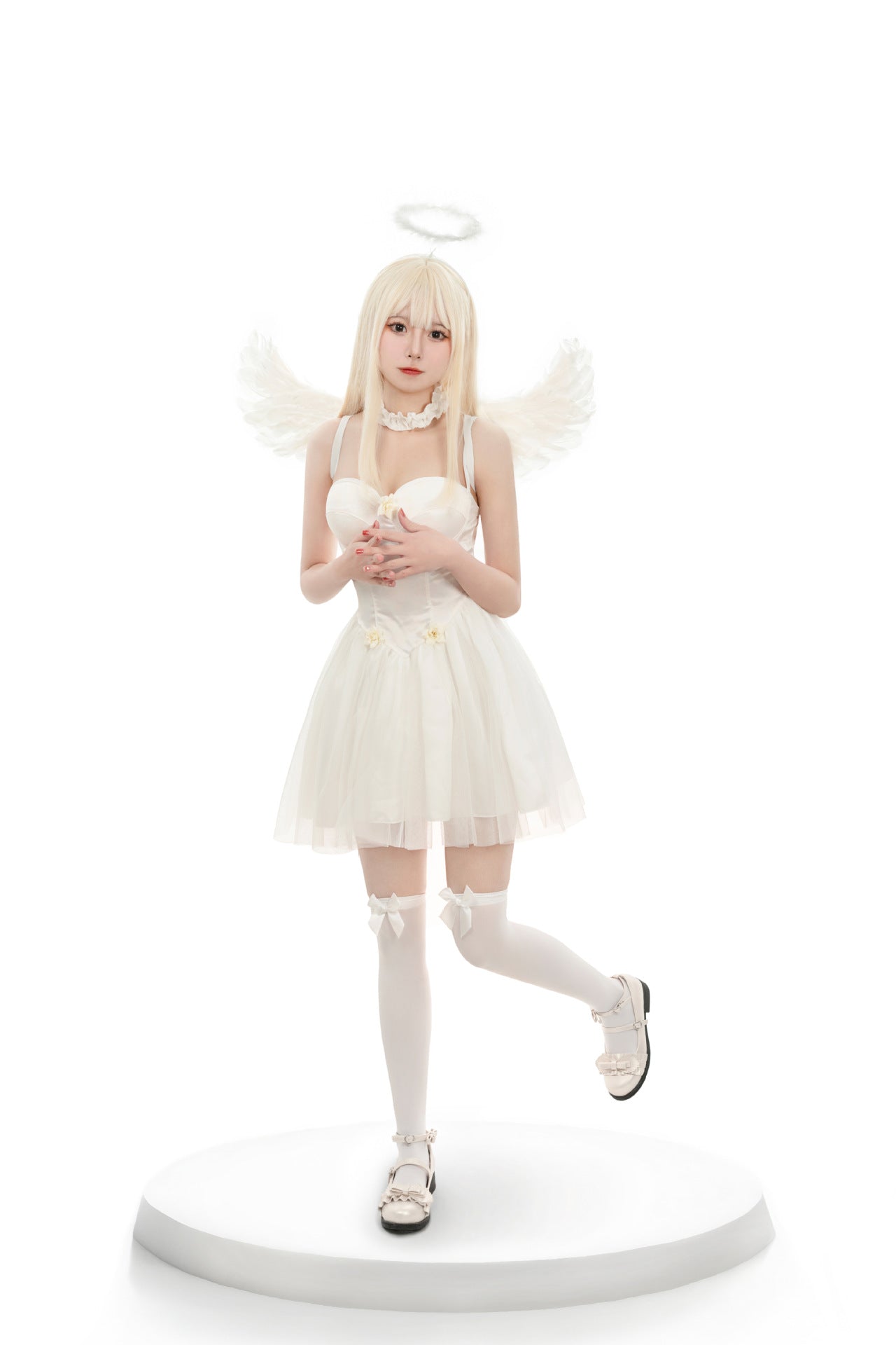 Halloween Party Costume White Angel Role-playing Cosplay Uniform