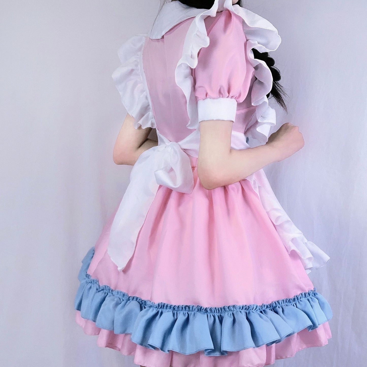 Sweet Cute Lolita Maid Dress Womens Girls Anime Cosplay Costume Layers Dresses