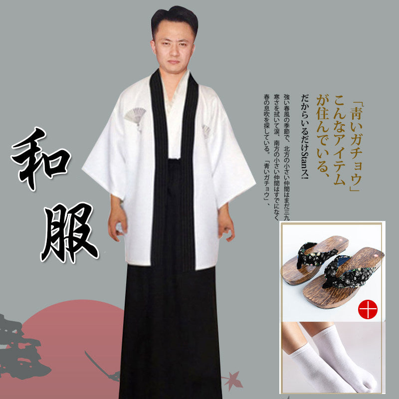 Step Back in Time with our Traditional Period Mens Kimono Costume: Samurai Uniform