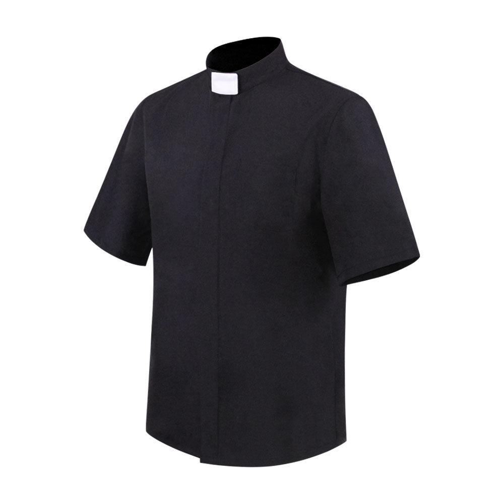 Missionary Pastor Priest Cosplay Black Short-Sleeved Shirt