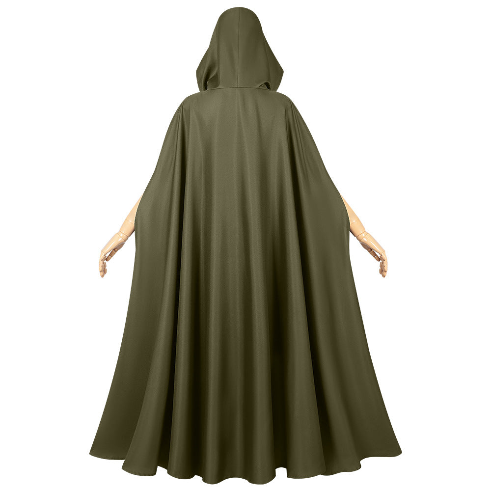 Medieval Hooded Cloak Robe Wizard Monk Cape Halloween Renaissance Cosplay Costume