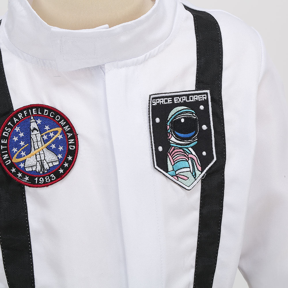 Boys Girls Astronaut Costume Space Man NASA Kids Fancy Dress Outfit Book Day