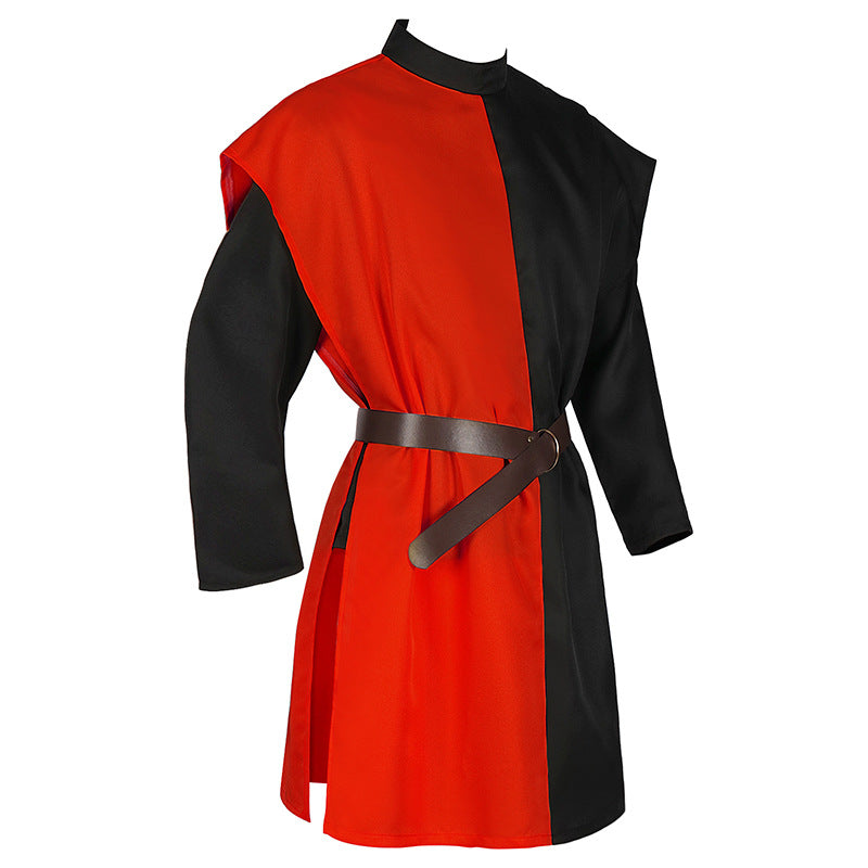 Medieval Knight Tunic Mens LARP Ren Faire Templar Surcoat Plus Size Costume