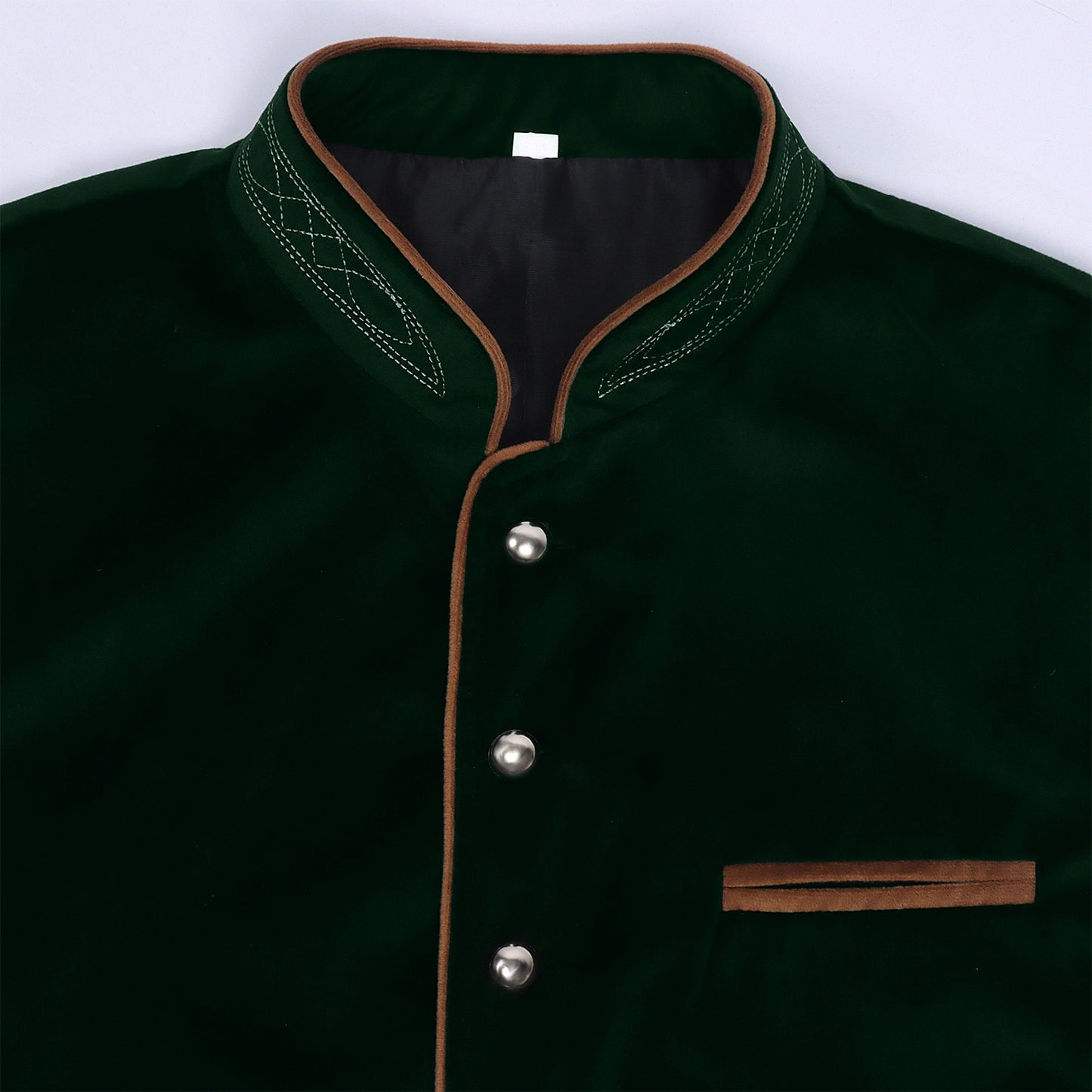 Mens Vintage Velvet Vest Metal Button Tavern Waiter Oktoberfest Waistcoat