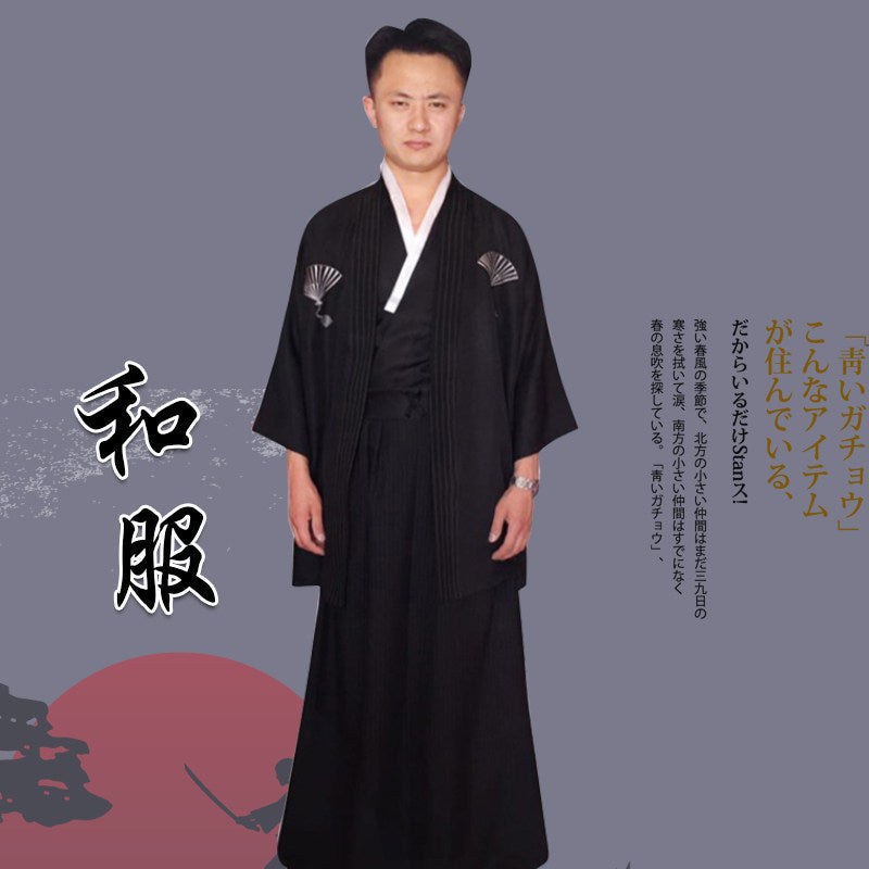 Step Back in Time with our Traditional Period Mens Kimono Costume: Samurai Uniform