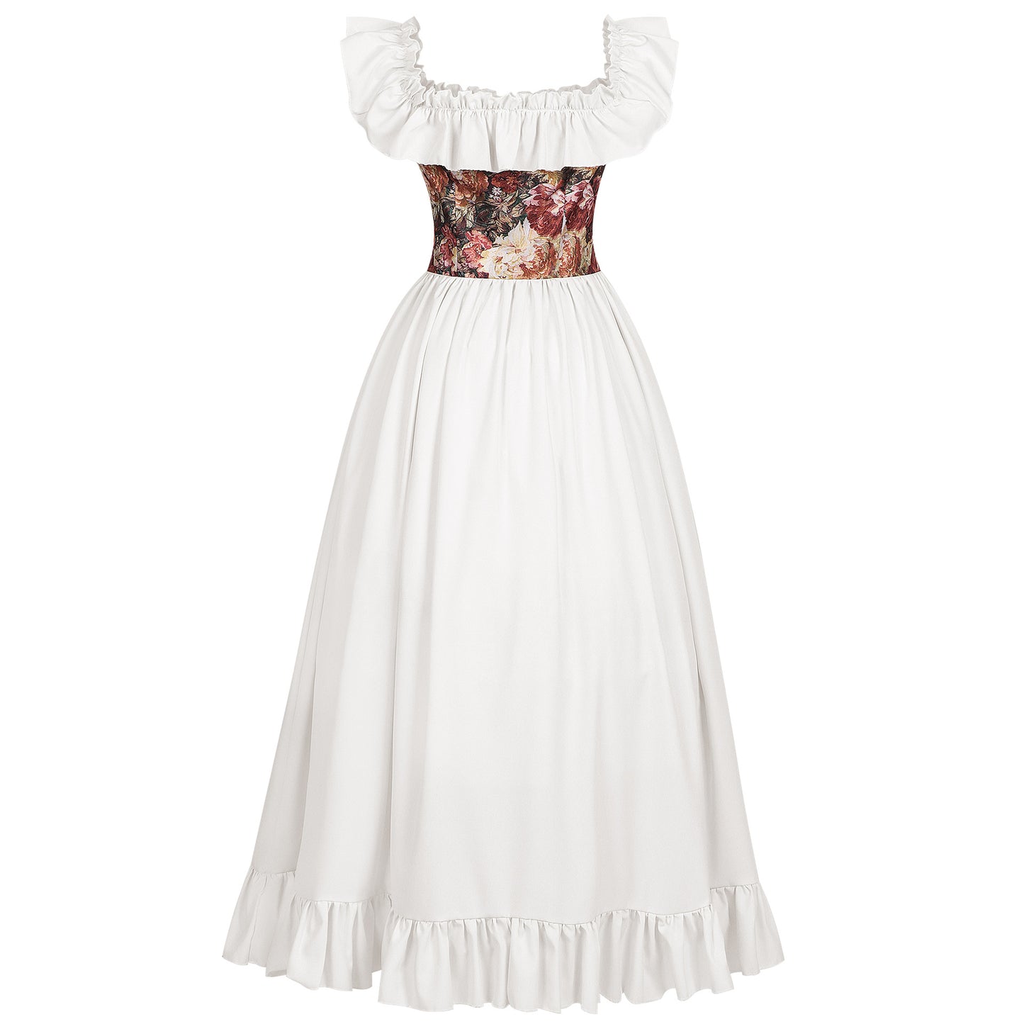 Women's Renaissance Floral Corset Dress – Ren Faire Costume