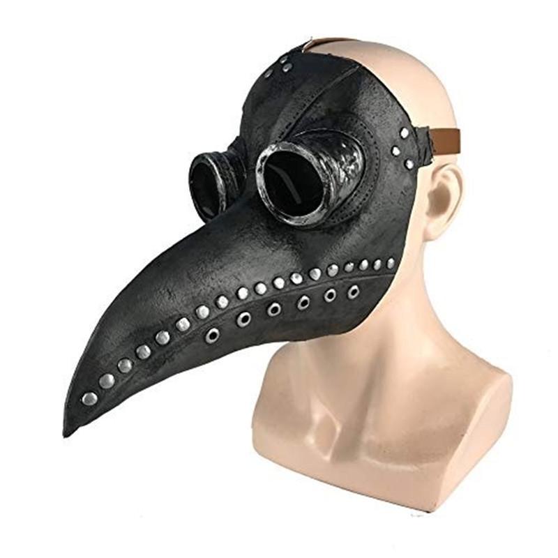 Medieval Plague Doctor Bird Beak Mask Halloween Steampunk Costume