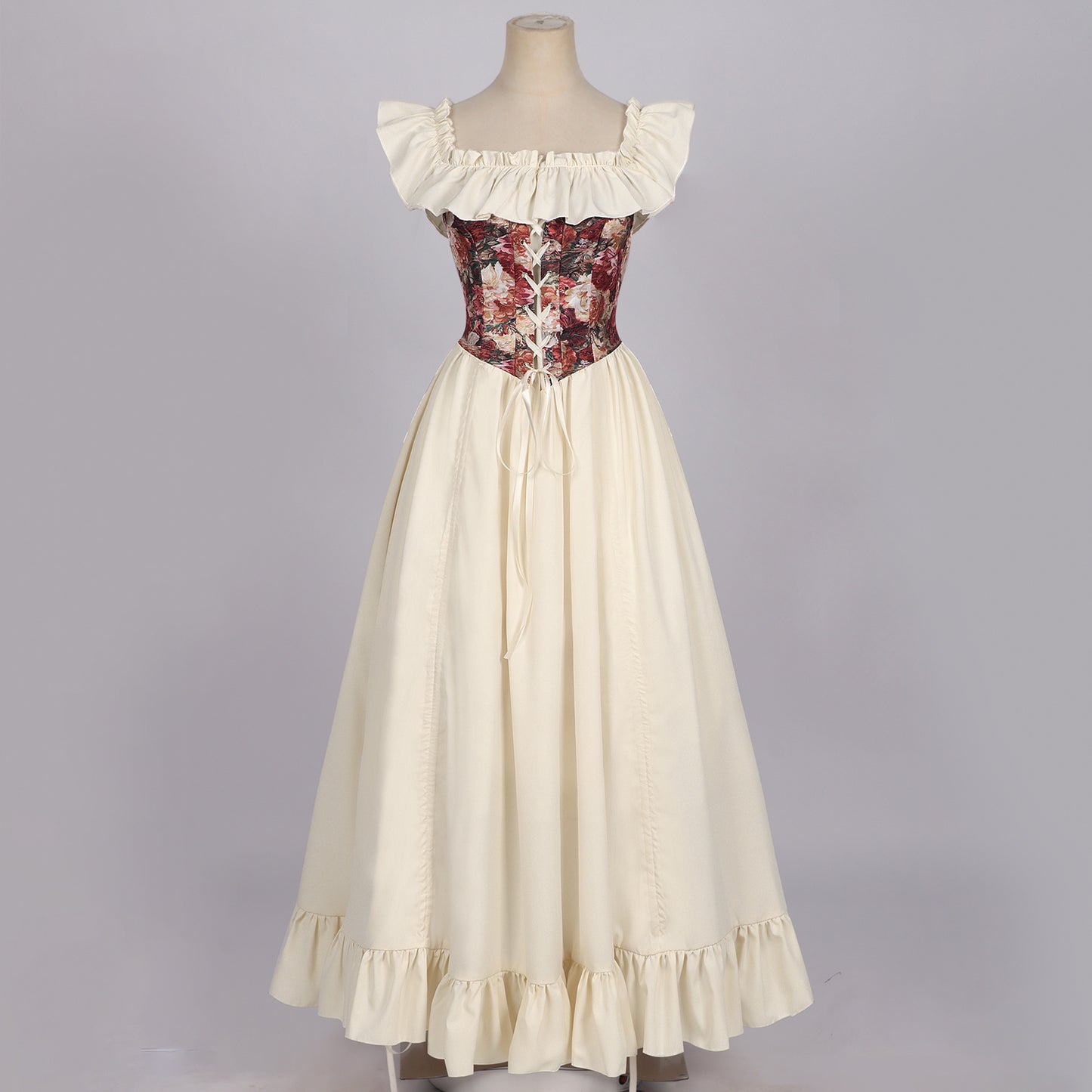 Women's Renaissance Floral Corset Dress – Ren Faire Costume