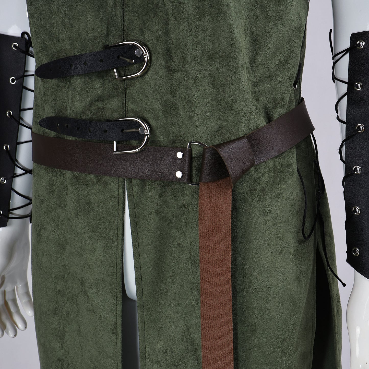 Men's Medieval Faux Suede Longline Vest – Elf Ranger LARP Costume