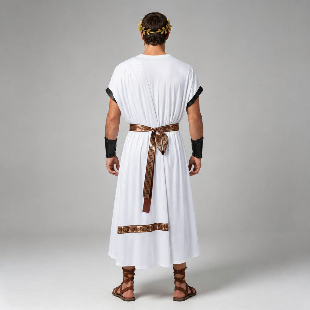 Men's Roman Toga Costume Set – Greek God & Caesar Outfit