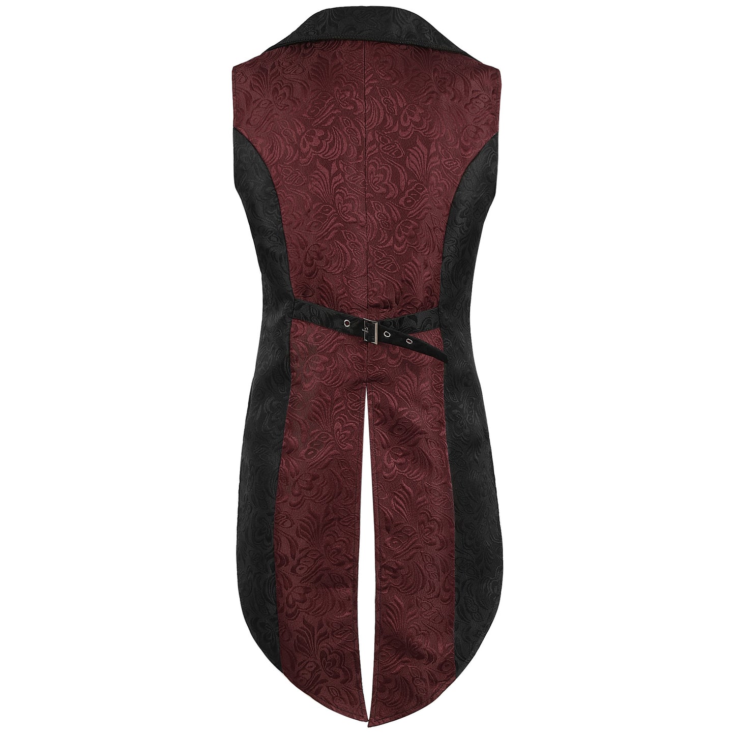 Vintage European Medieval Costume Vest Halloween Costume Jacquard Velvet Tailcoat Back Design Waistcoat