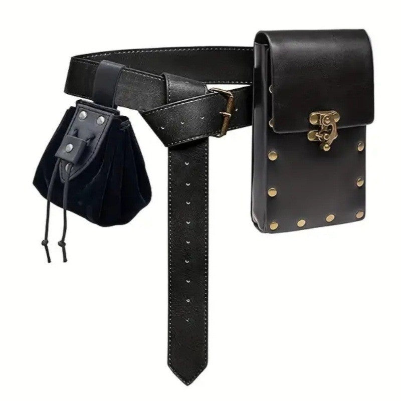 Medieval Renaissance Utility Belt & Pouch Accessories