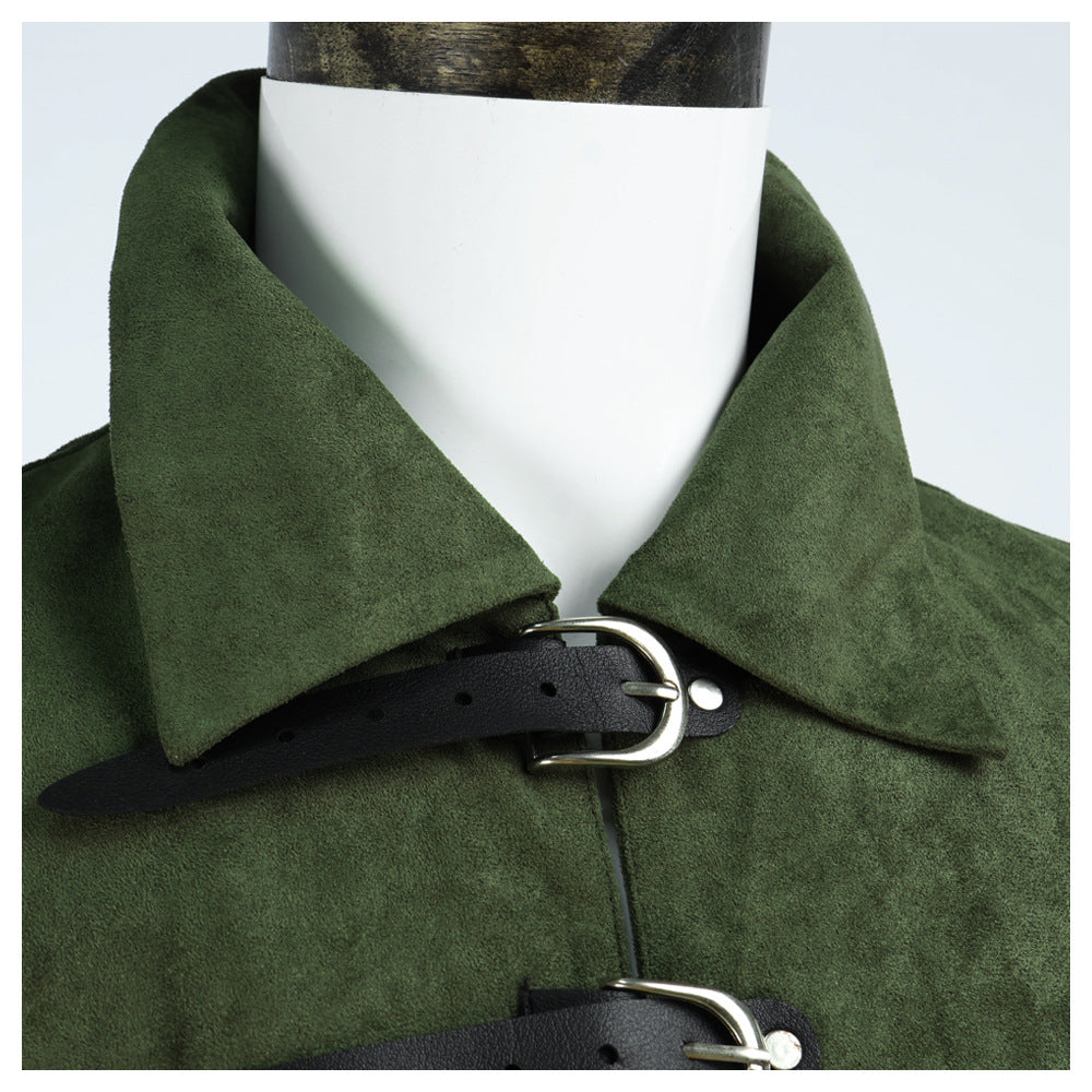 Men's Medieval Faux Suede Longline Vest – Elf Ranger LARP Costume