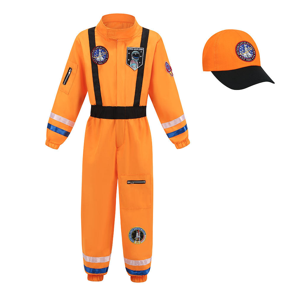 Boys Girls Astronaut Costume Space Man NASA Kids Fancy Dress Outfit Book Day