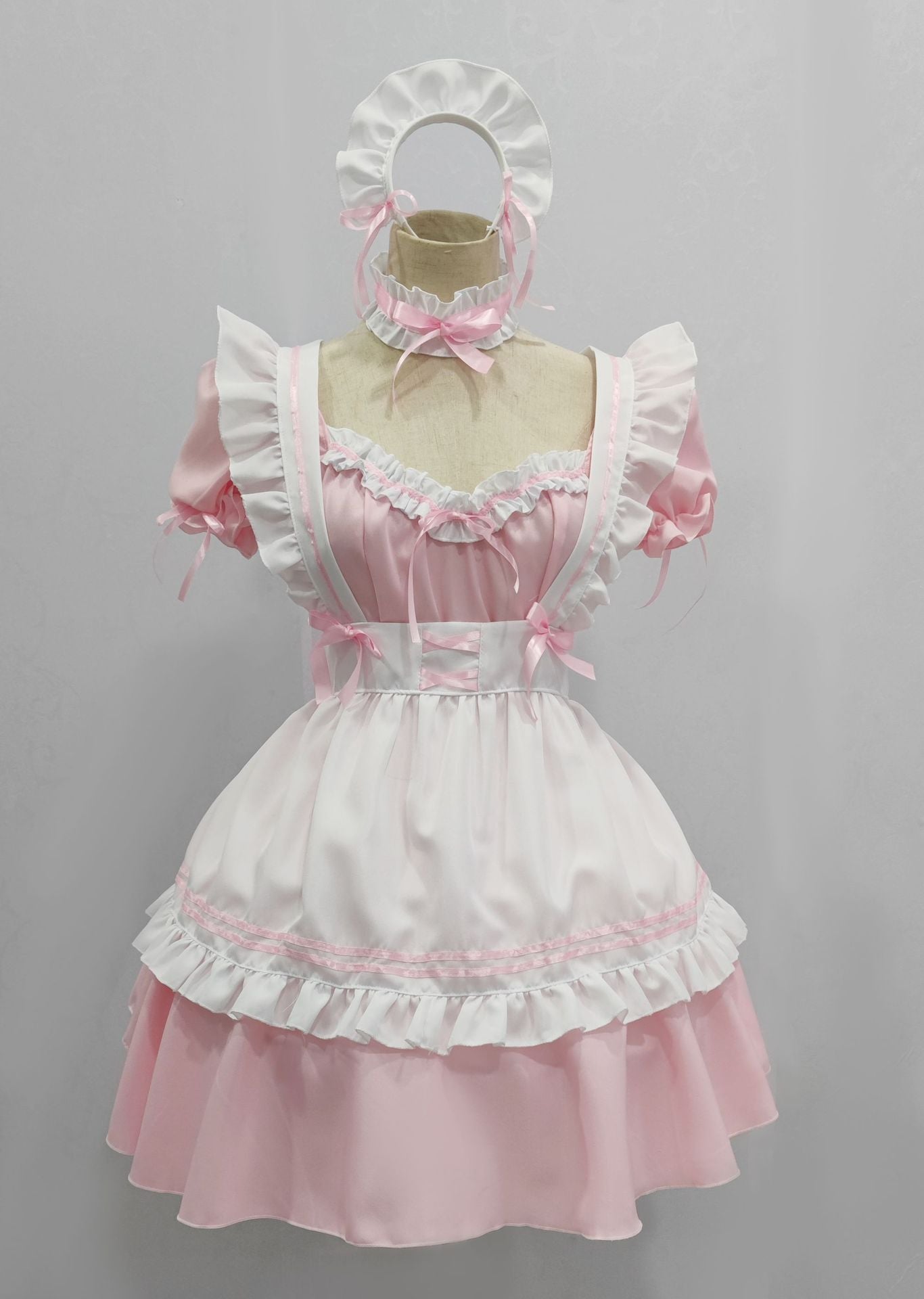 Maid Costume Japanese Style Cosplay - Cute Student Girl Dress Distinguished One-Piece Lolita Gothic Full Set Anime Apparel