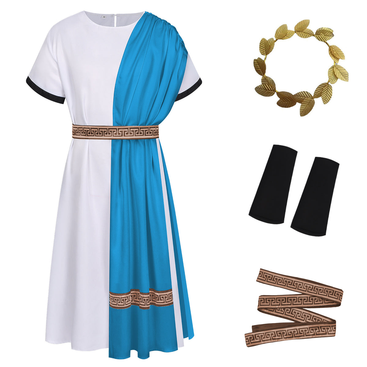 Men's Roman Toga Costume Set – Greek God & Caesar Outfit