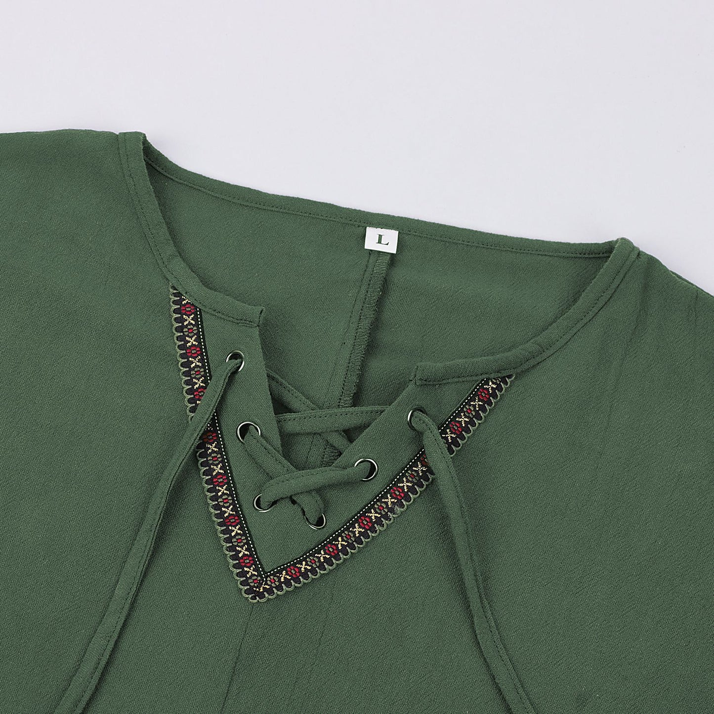 Men’s Medieval Viking Tunic Renaissance Costume Robe with Belt LARP Cosplay Outfit