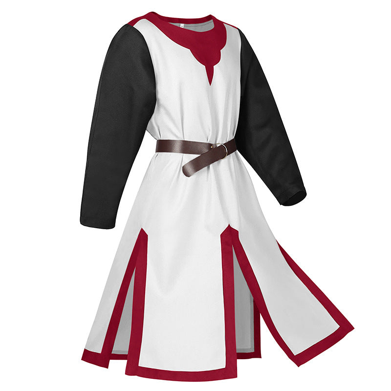 Halloween Knights Templar Medieval Robes Plus Size Ball Party Stage Costume