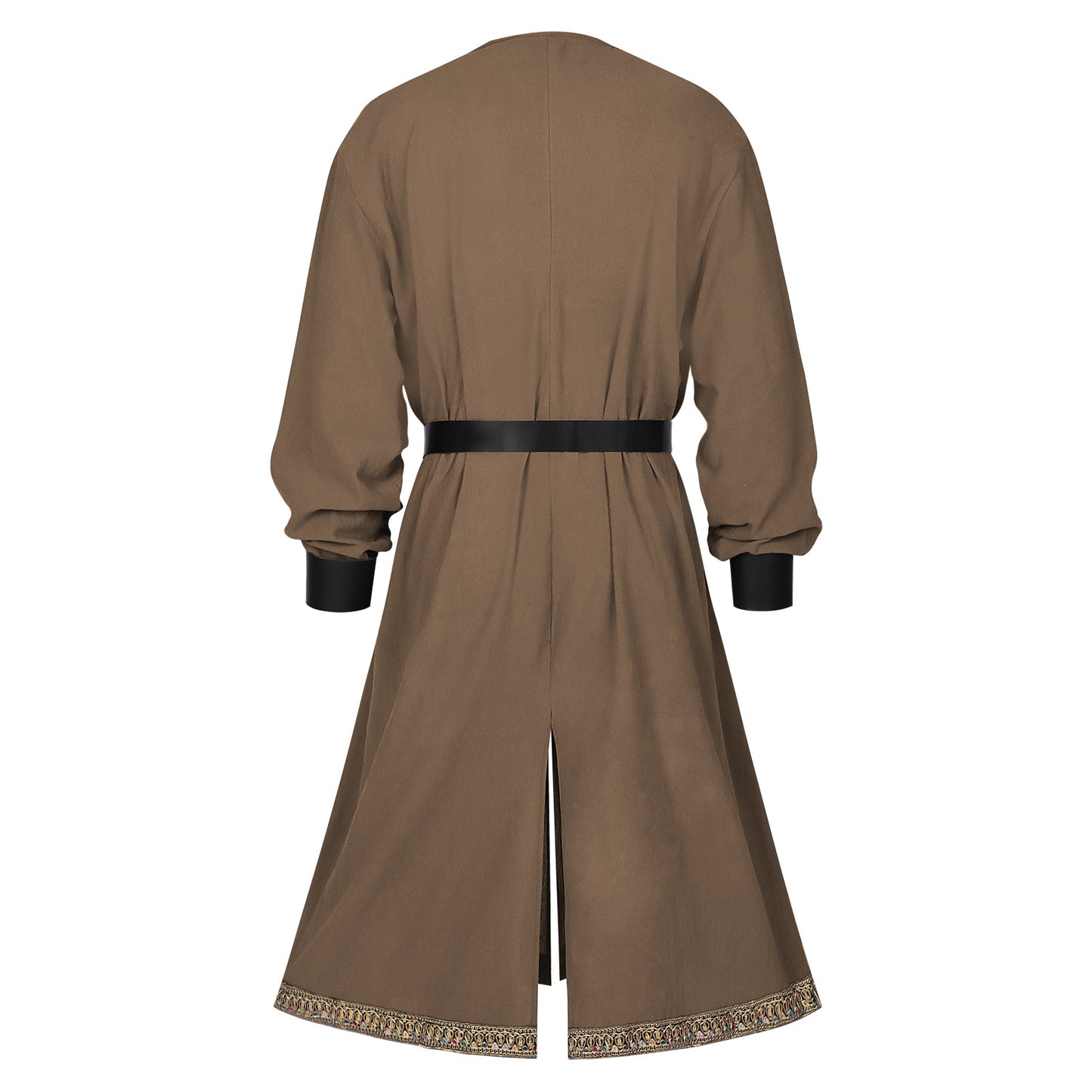 Men’s Medieval Viking Tunic Renaissance Costume Robe with Belt LARP Cosplay Outfit