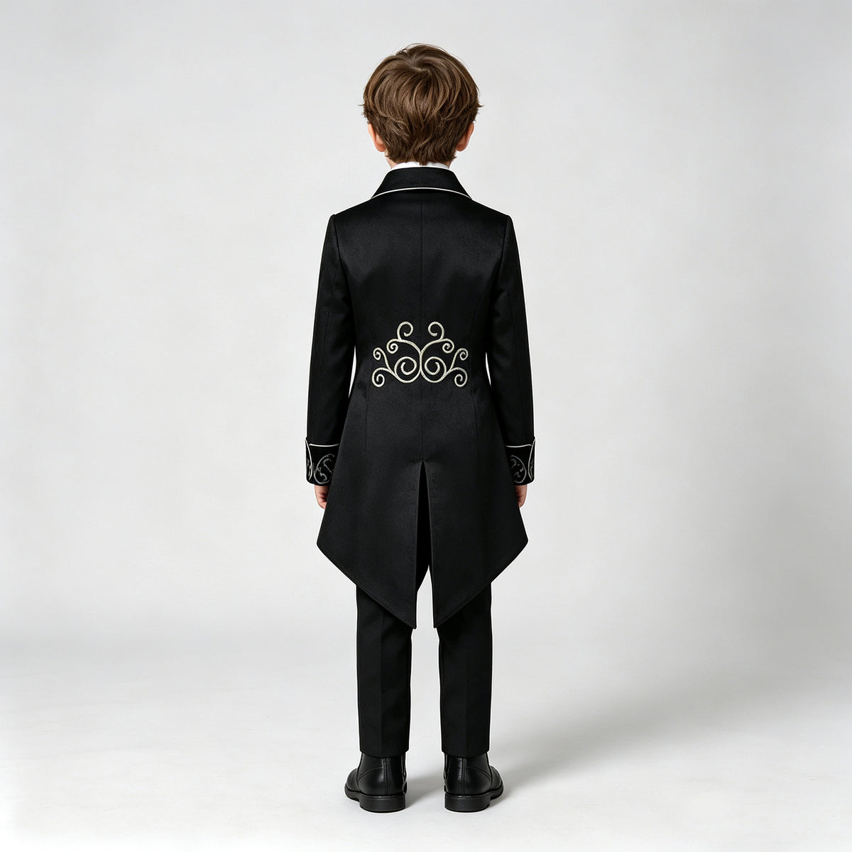 Boys Victorian Embroidered Tailcoat – Medieval Prince Costume