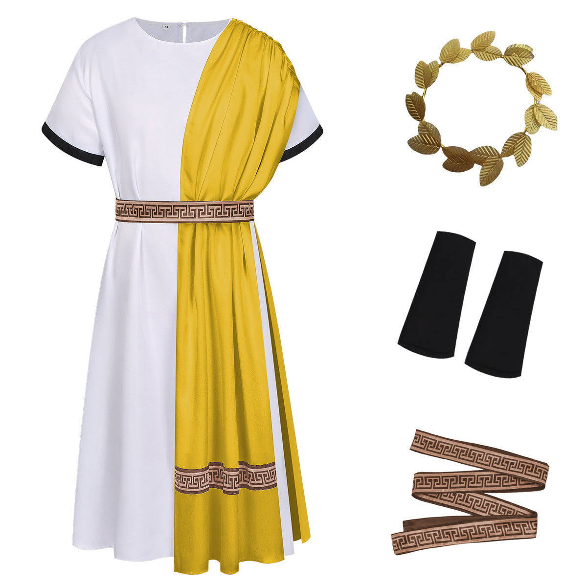 Men's Roman Toga Costume Set – Greek God & Caesar Outfit