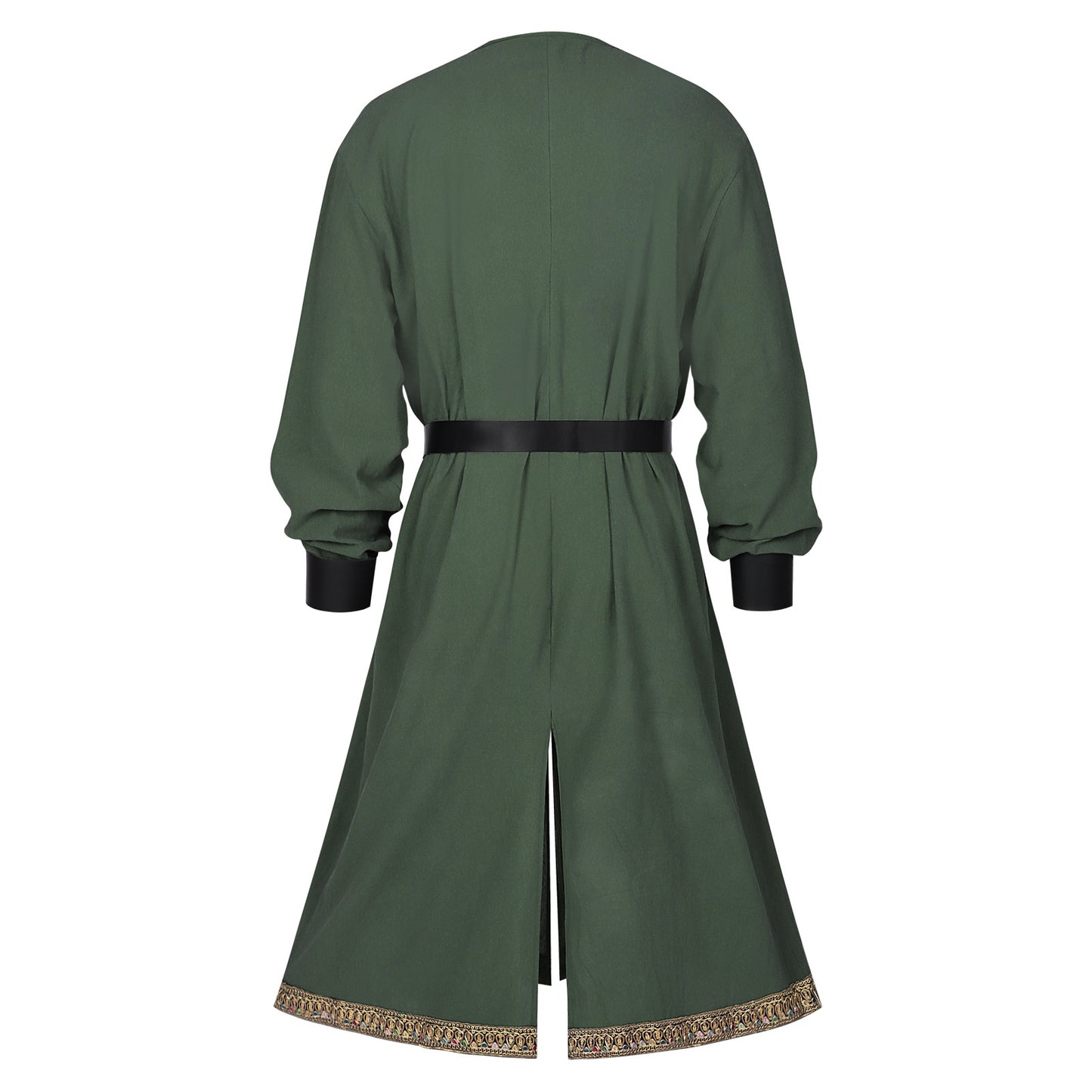 Men’s Medieval Viking Tunic Renaissance Costume Robe with Belt LARP Cosplay Outfit