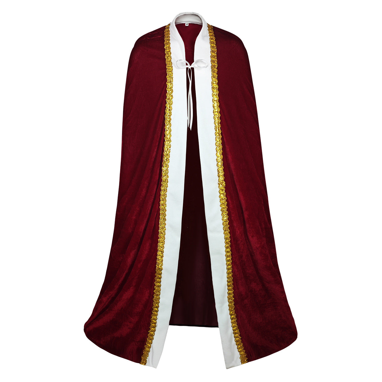 Royal King Queen Velvet Cape Medieval Prince Cloak Halloween Cosplay Costume