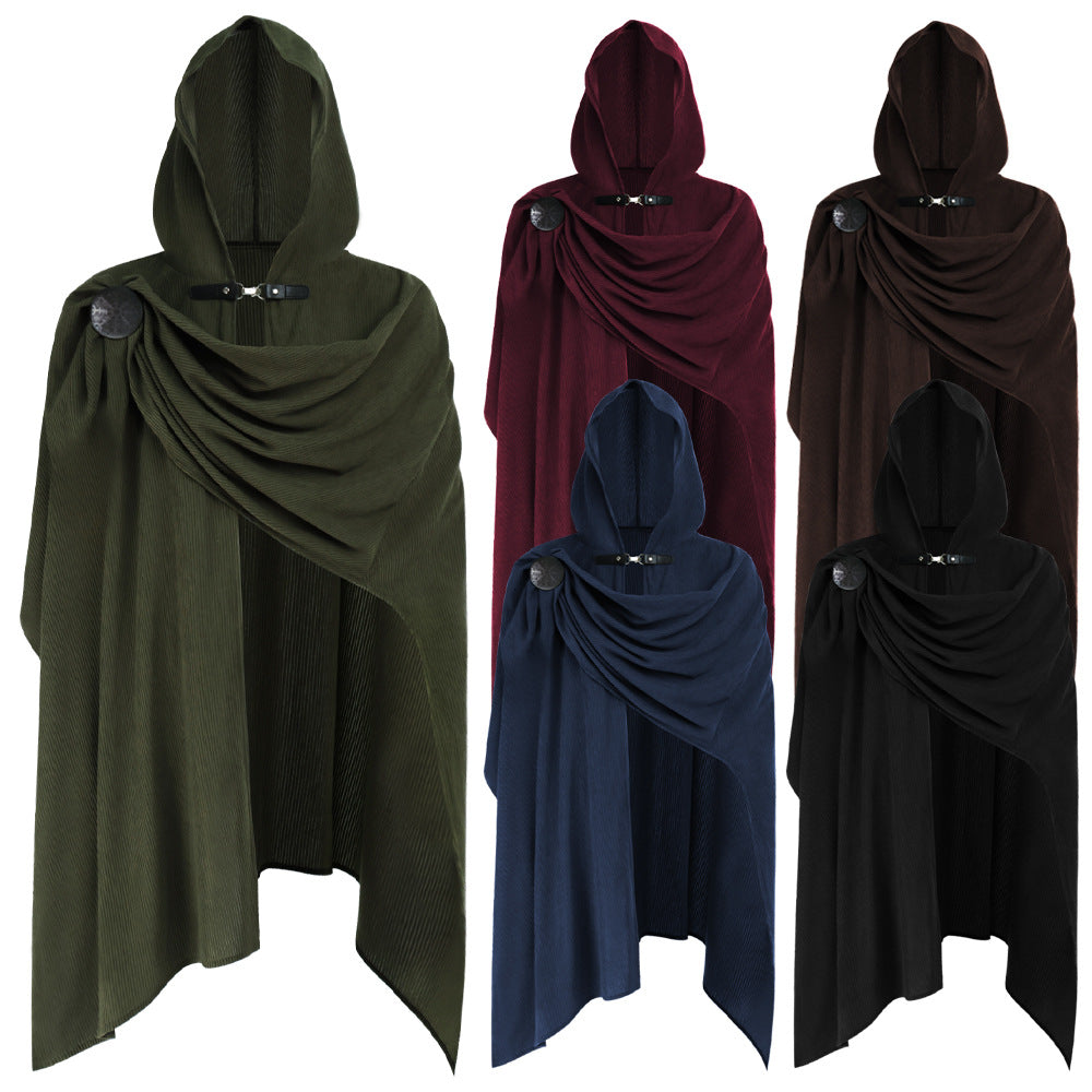 Adult Medieval Corduroy Hooded Cloak – 150CM