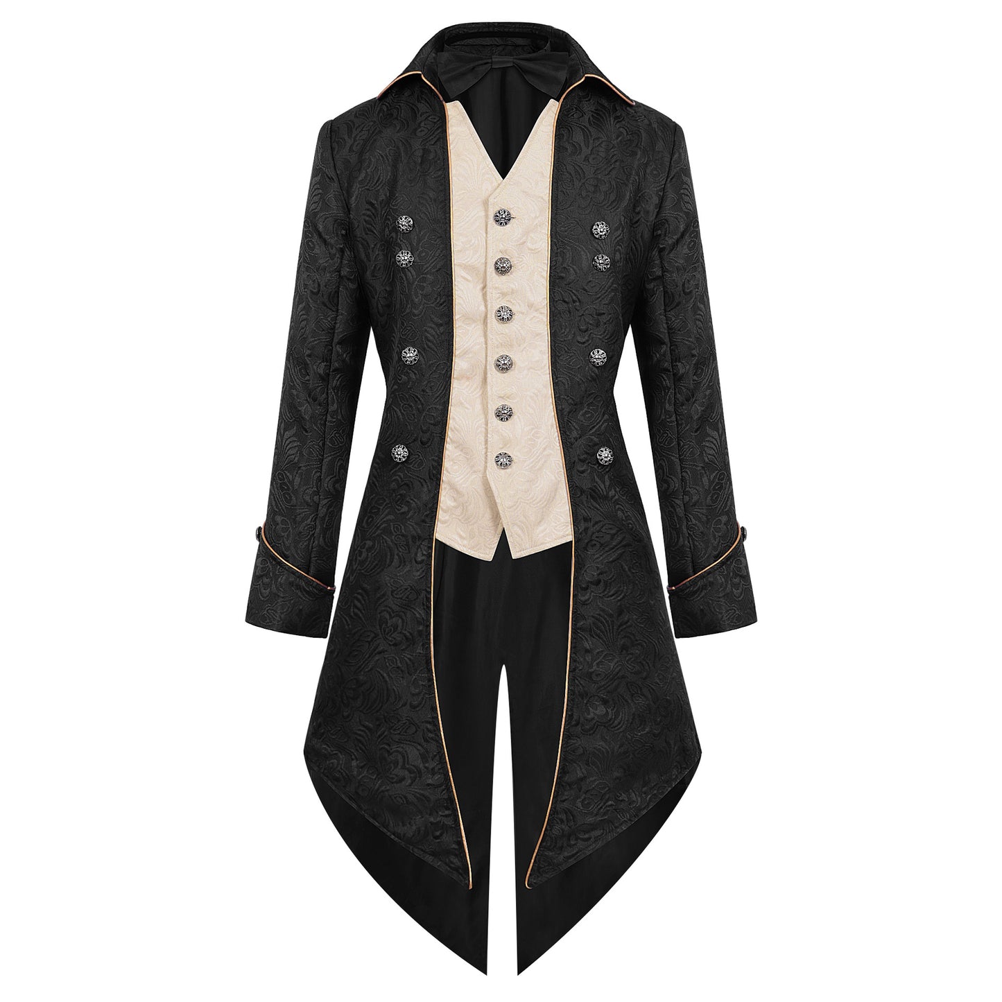 Men's Victorian Floral Tailcoat – Steampunk Gothic Costume Jacket
