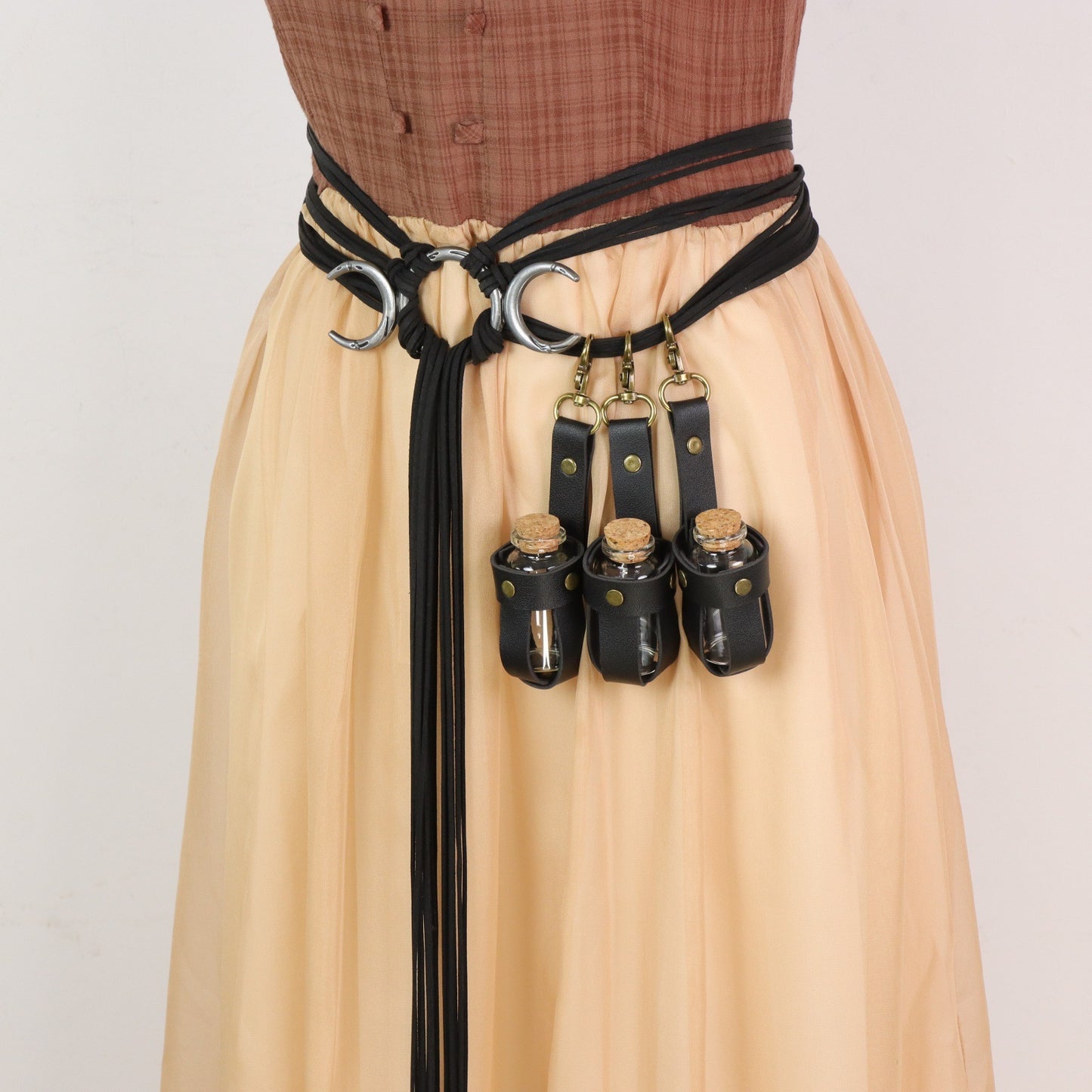 Womens Medieval Renaissance Belt Viking Dress Waist Sash Faux Leather