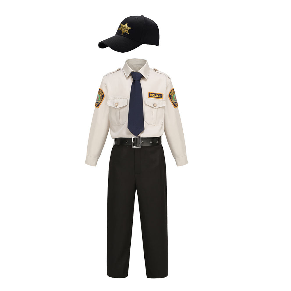 Children's Police Cosplay Carnival Sheriff  Uniform Costumes for Kid