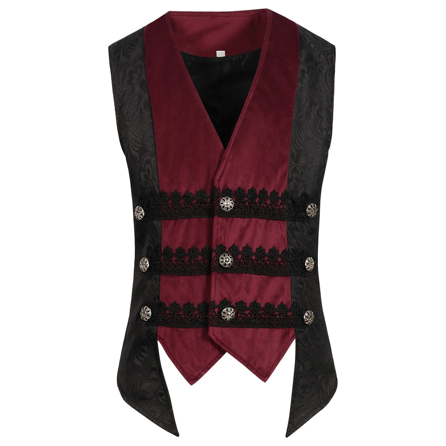 Medieval Men Costume Retro Rocky Vest for Halloween Vampire Party Waistcoat