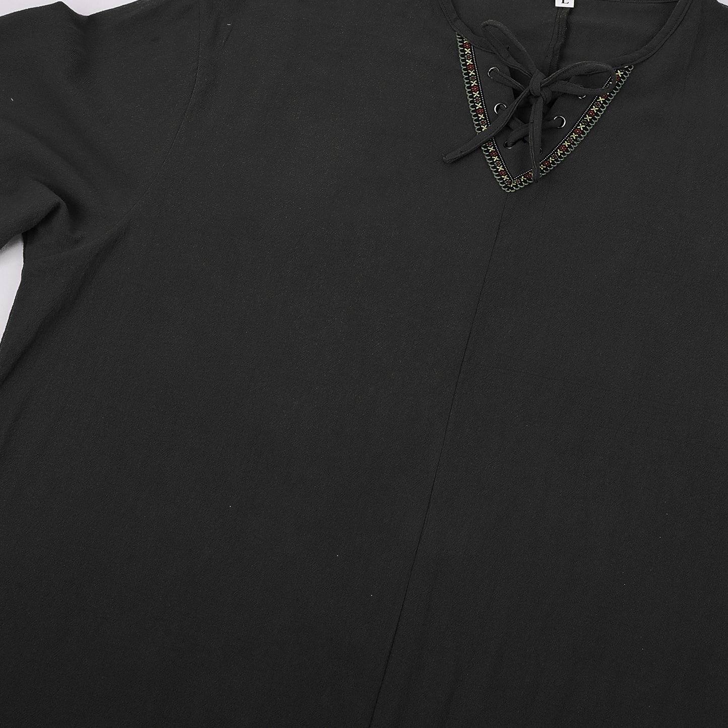 Men’s Medieval Viking Tunic Renaissance Costume Robe with Belt LARP Cosplay Outfit