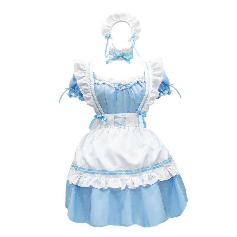 Maid Costume Japanese Style Cosplay - Cute Student Girl Dress Distinguished One-Piece Lolita Gothic Full Set Anime Apparel