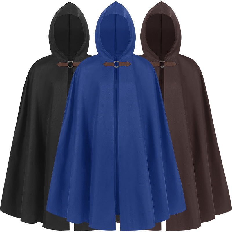 Halloween Men's Hooded Cloak - Unleash Your Inner Medieval Vampire and Pirate